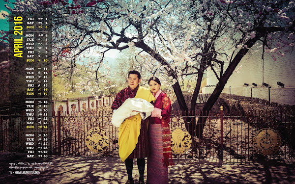 New April calendar of Bhutan royal family was published | Newmyroyals