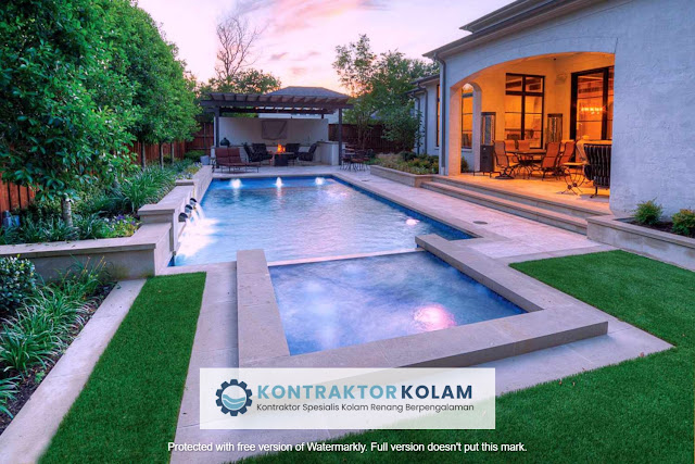 desain kolam renang rectangular pool Medan