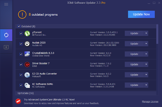 Screenshot IObit Software Updater Pro 2.3.0.2851 Full Version Screenshot IObit Software Updater Pro 2.3.0.2851 Full Version