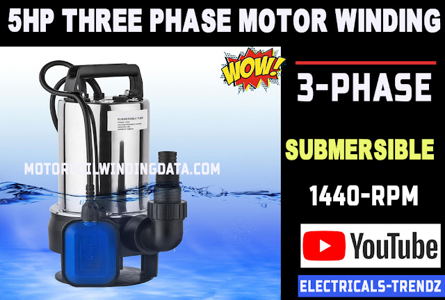 5 hp three phase submersible pump winding data. Motor Winding