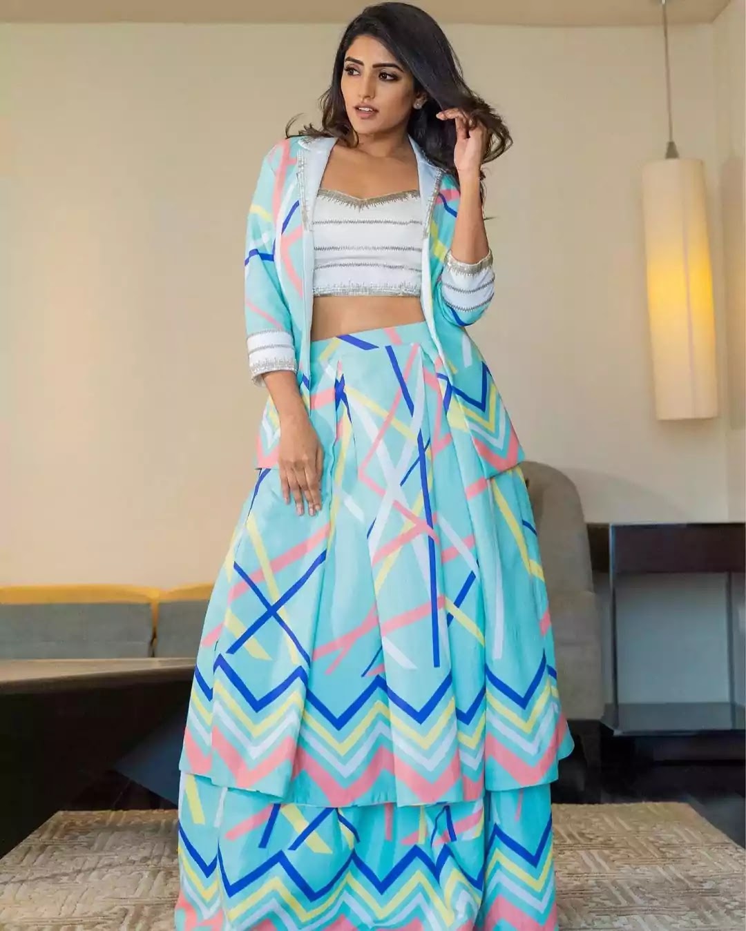 eesha-rebba-in-printed-blazer-and-skirt eesha-rebba-in-printed-blazer-and-skirt