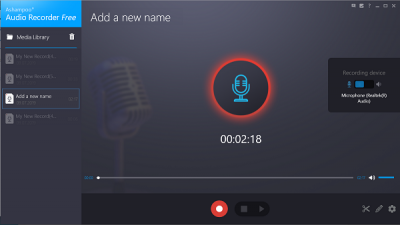 Ashampoo Audio Recorder для Windows 10