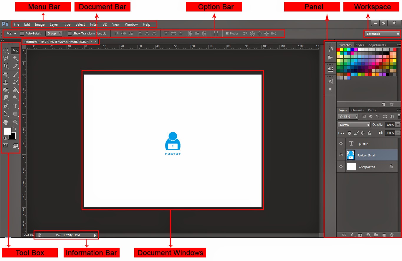 Mengenal Tampilan Photoshop CS6 | Pusat Tutorial