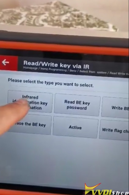xhorse key tool plus read be key via ir 2
