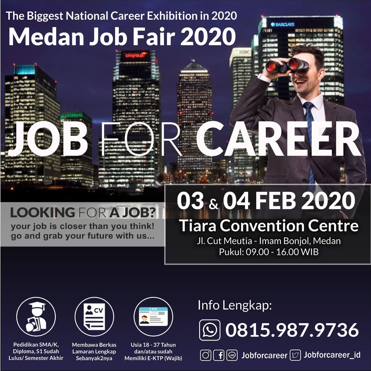 Informasi Loker Job Fair "JOB FOR CAREER" 2020 Medan ...