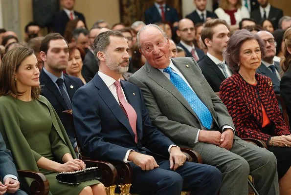 Queen Letizia, King Felipe VI, former King Juan Carlos, former Queen Sofia and Infanta Elena attended presentation ceremony of National Sport Awards 2016