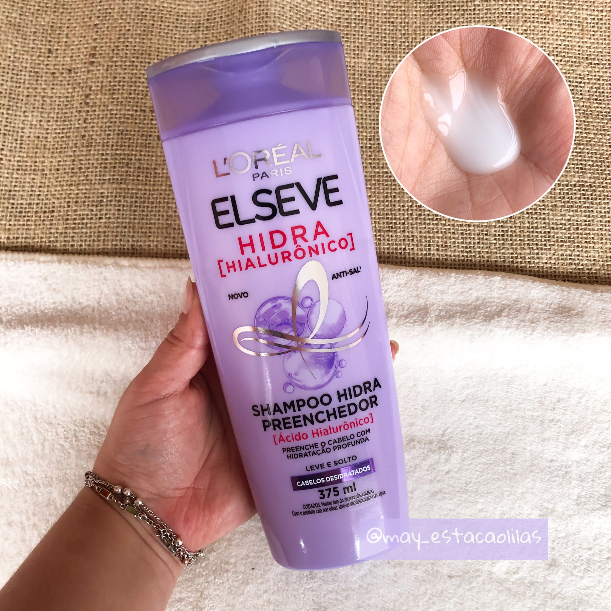 Estação Lilás Resenha Linha Elseve "Hidra Hialurônico" Shampoo