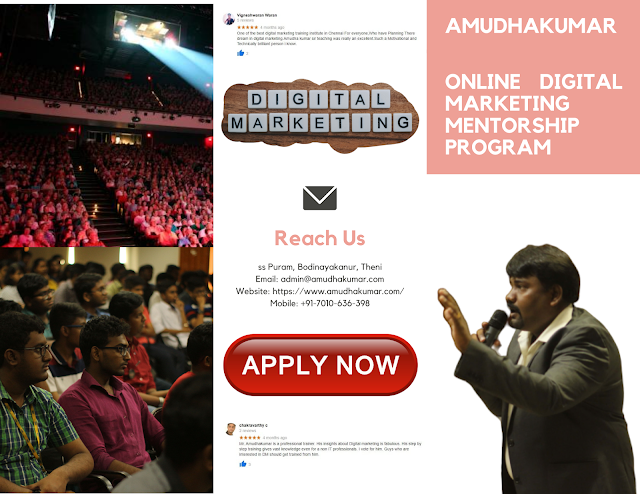 Online Digital Marketing Course by Amudhakumar | Whatsapp Driven | Instructor Led Live Session