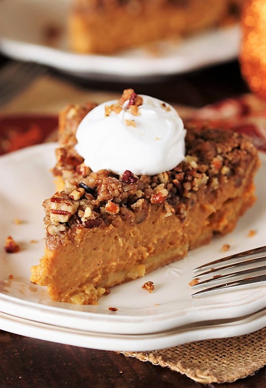 Pecan Streusel Pumpkin Pie | The Kitchen is My Playground