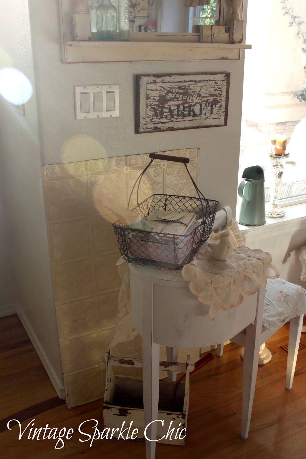 Vintage Sparkle Chic Newly Painted Sitting Room