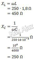 Menentukan reaksi induktif dan kapasitif, hambatan induktor dan kapasitor