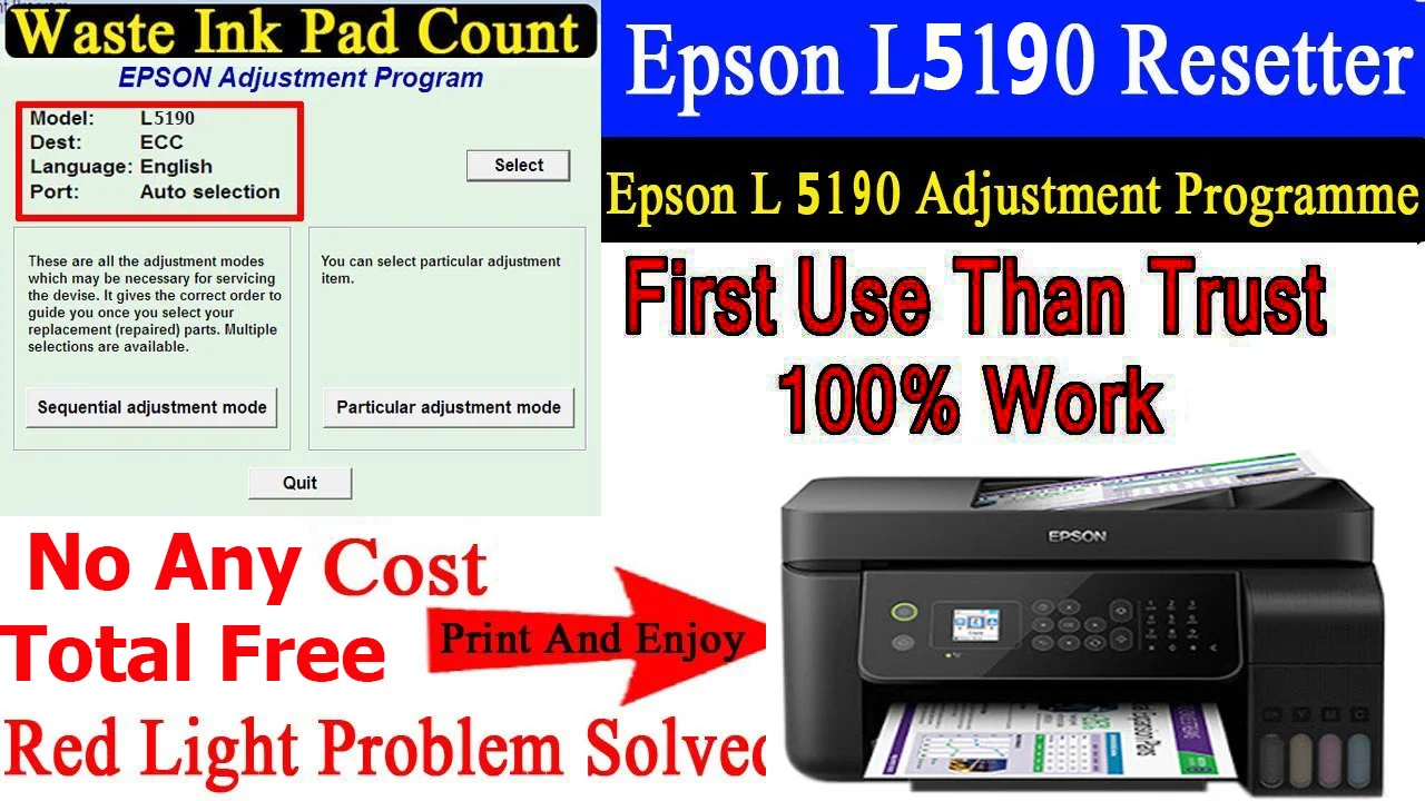 Epson L30 Adjustment Program Reset Tool