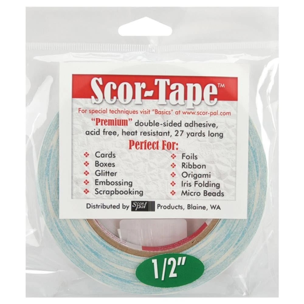 Scor-Pal SP-209 Long Double Sided Adhesive Tape - 6 in. x 27 Yards