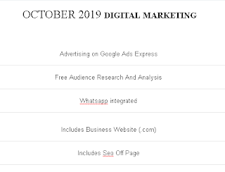 DIGITAL MARKETING - OCTOBER 2019 DIGITAL MARKETING - OCTOBER 2019
