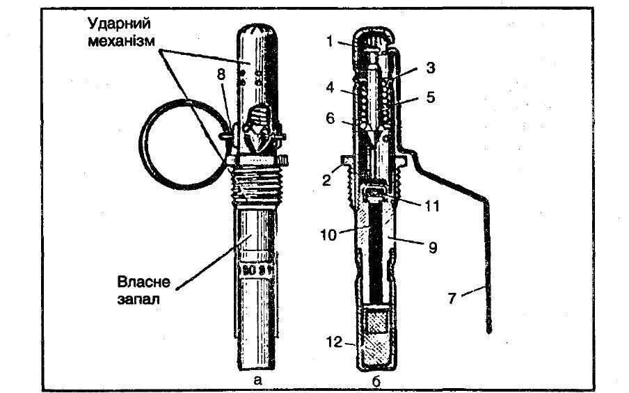 Части гранаты ф1 схема