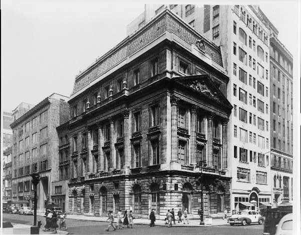 This is the former Gould mansion at 720 Fifth Avenue. When this photo was taken, the building was already undergoing demolition. Library of Congress