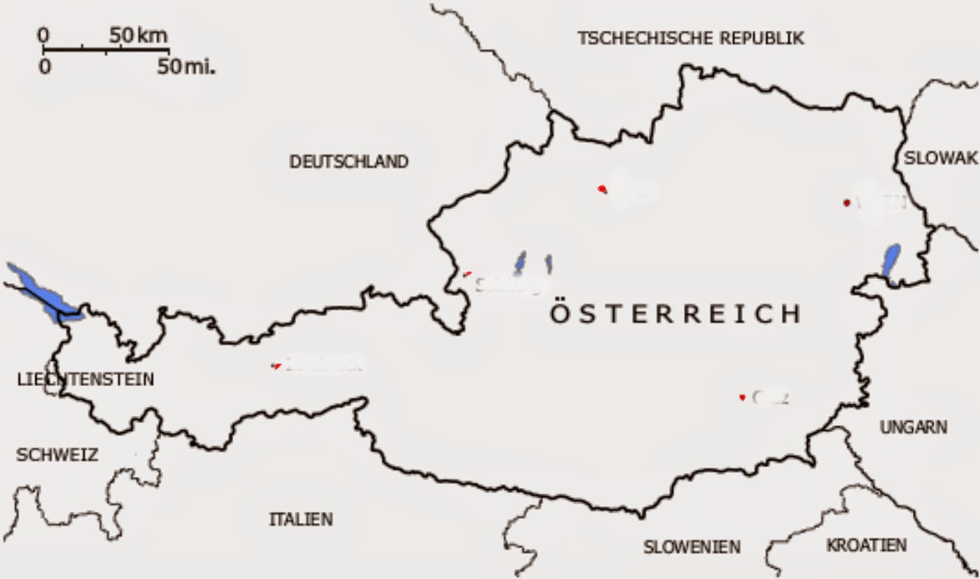 österreich Karte Bundesländer Leer - goudenelftal