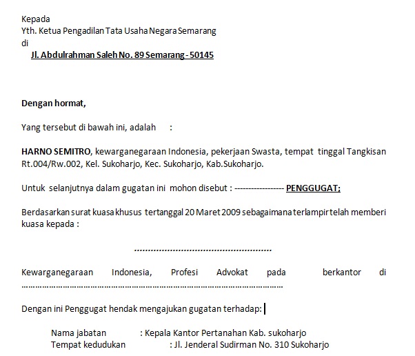 Contoh Surat Kuasa Khusus Perdata Sengketa Tanah / 1 Contoh Surat Kuasa Khusus Perdata Sengketa Tanah / 1