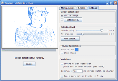 Logiciel de webcam Yawcam pour Windows 10