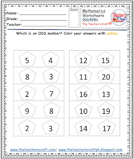 ODD / EVEN NUMBERS WORKSHEETS - The Teacher's Craft