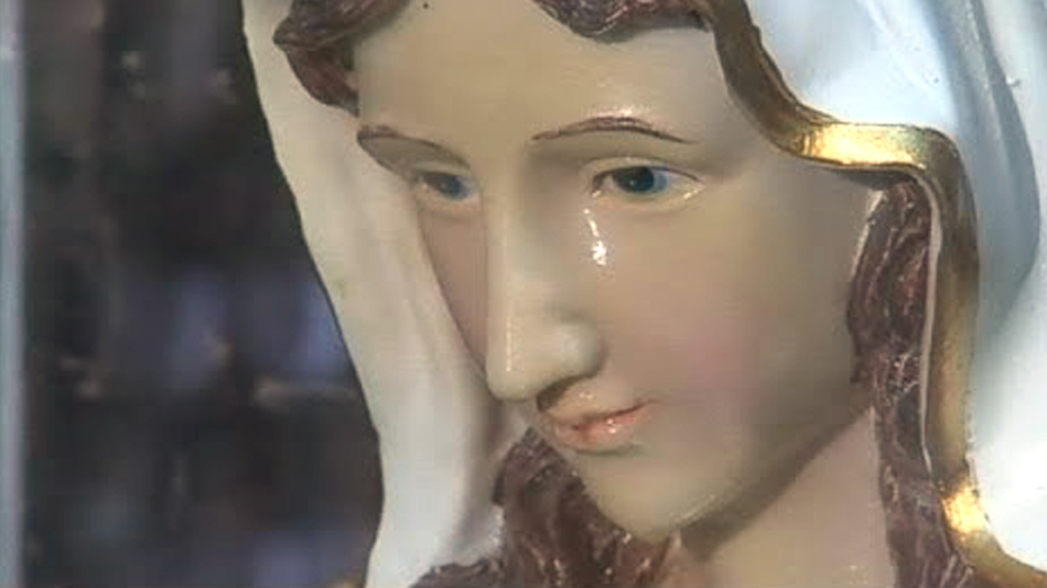 SCANTY GELA A Crying Virgin Mary statue in Fresno, CA is being called