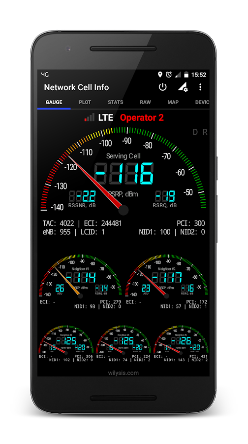 Come controllare segnale rete cellulare Network Cell Info app benckmark