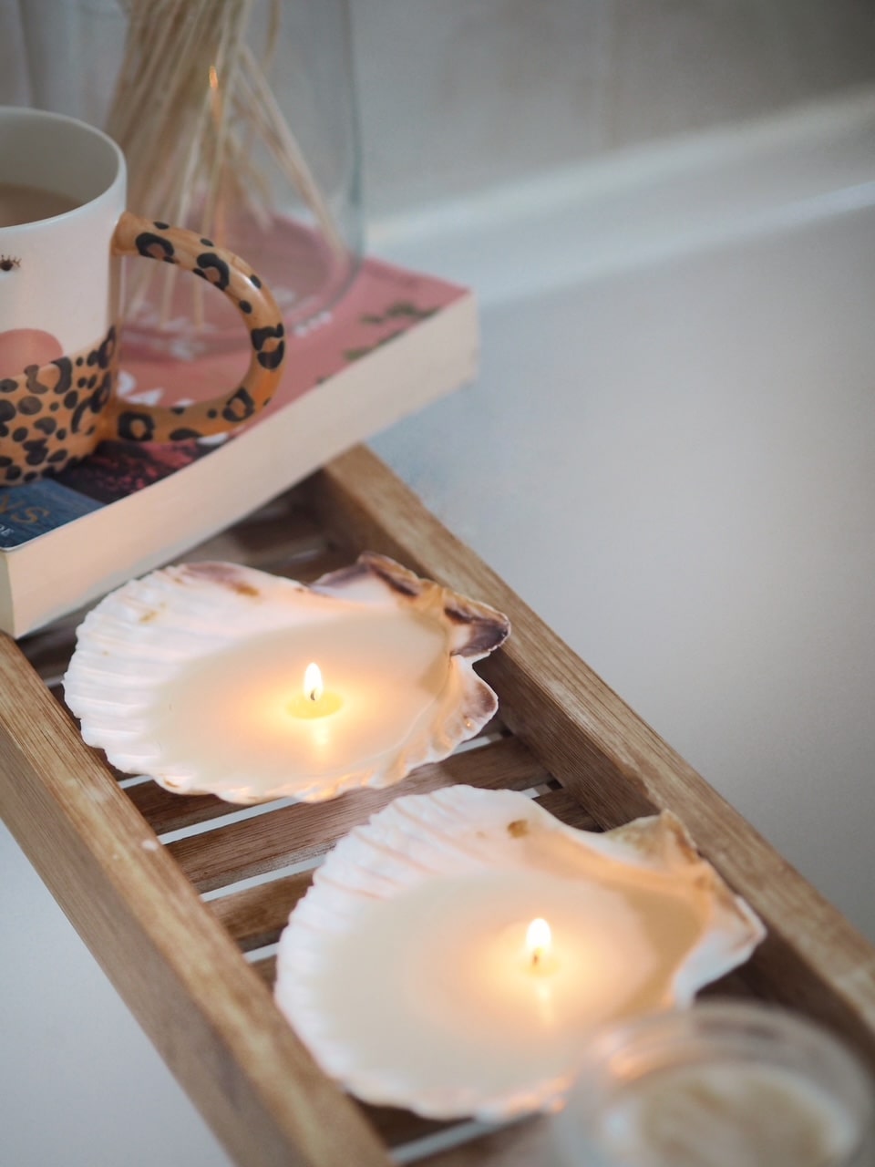 DIY Shell Candles {Weekend MiniMake} Dove Cottage