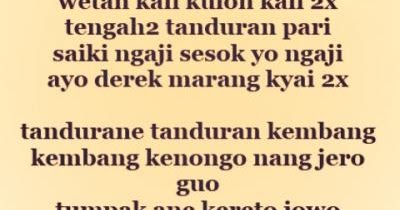 Lirik Lagu Turi Putih