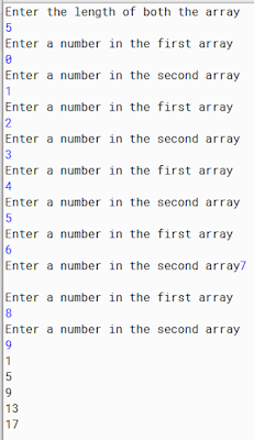 Sum of Two Arrays | Write a program in Java to find the sum of two ...