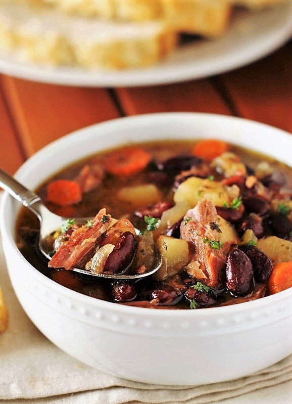 Slow Cooker Ham & Kidney Bean Soup The Kitchen is My Playground