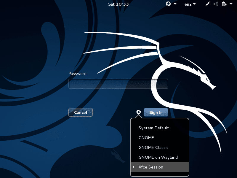 تسجيل الدخول التلقائي في Autologinroot kali linux