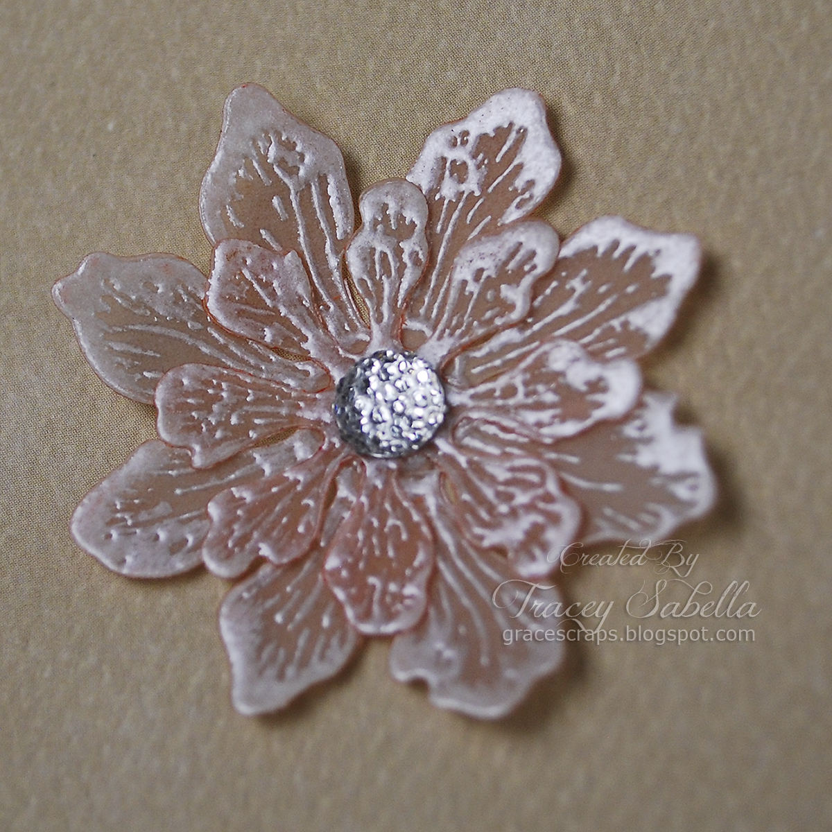 Garden of Grace Embossed Vellum Flower Tutorial and "First Dance