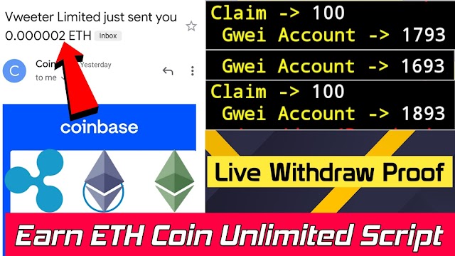 Earn ETH Coin Unlimited Script Termux 100% Legit App