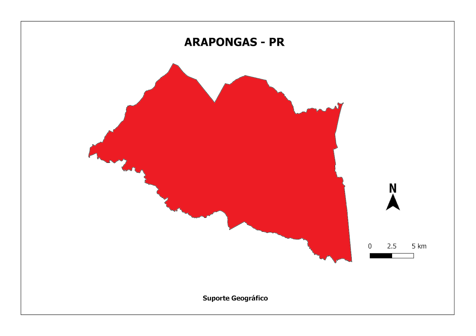 MAPA DE ARAPONGAS PR