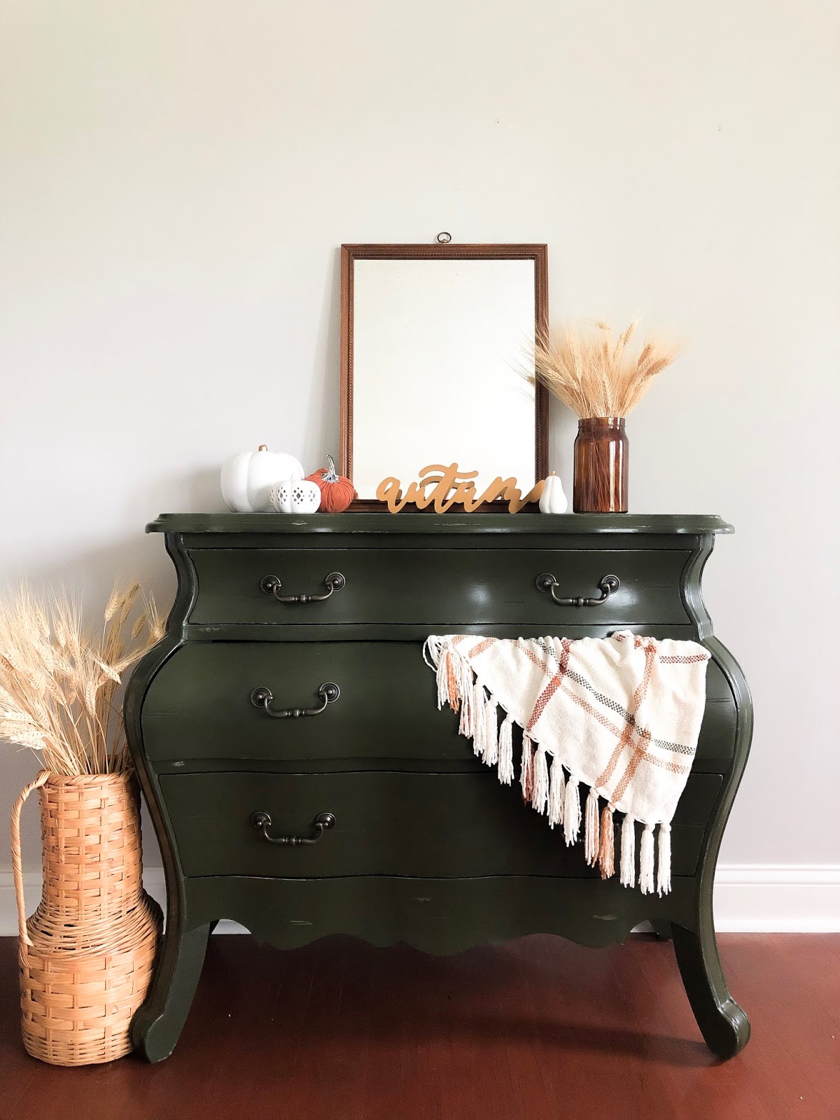 Meg Brink Olive Green Vintage Dresser