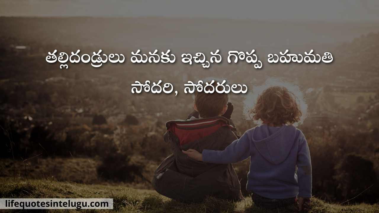 Brother Quotes In Telugu