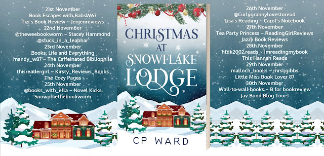 Christmas at Snowflake Lodge by CP Ward blog tour banner