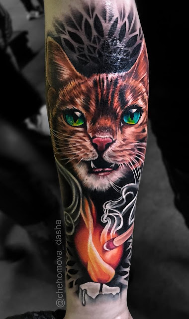Tatuagens femininas de gatos Tatuagens femininas de gatos