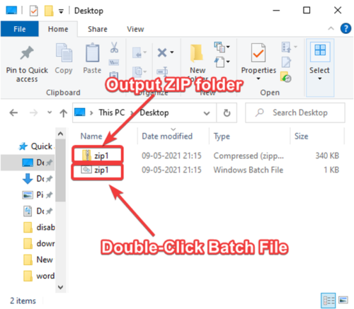 Comment compresser un dossier à l'aide d'un fichier batch