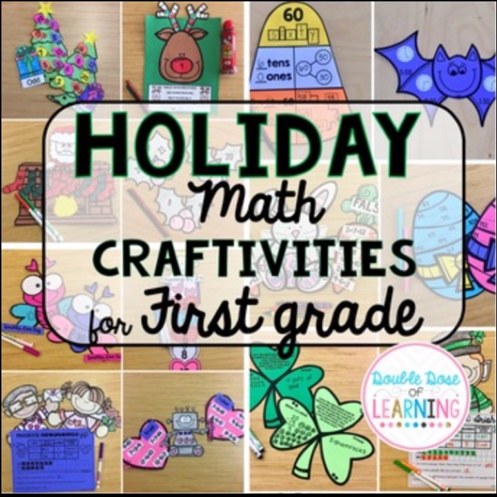 5 adorable christmas crafts for the classroom (just reed) Winter and Christmas Math Crafts for First Grade! | Double Dose of Learning