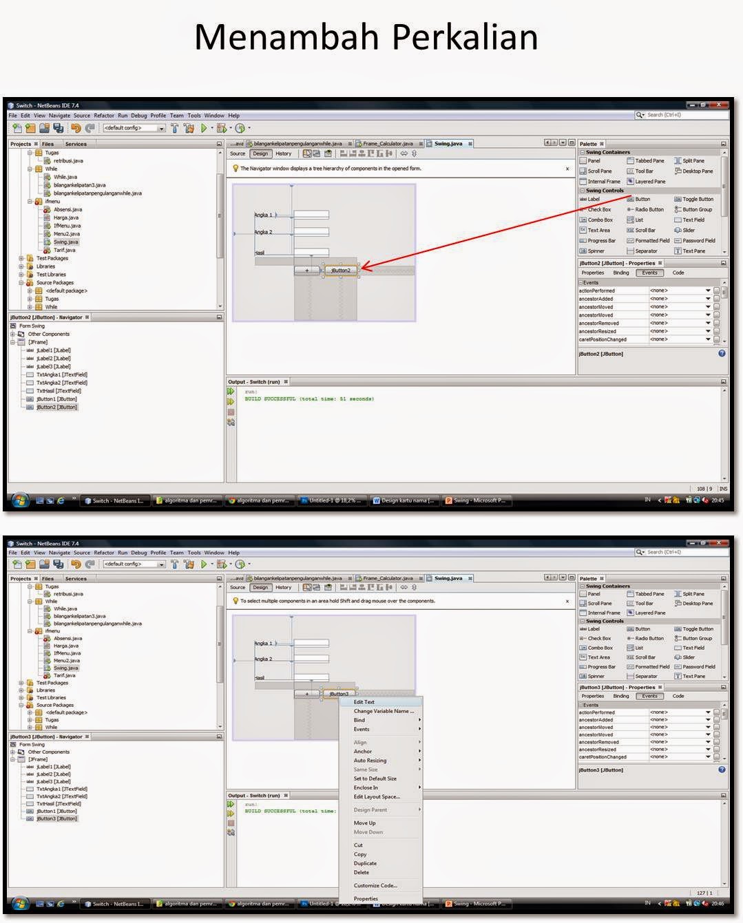 CARA PEMBUATAN APLIKASI SEDERHANA MENGGUNAKAN JAVA NETBEAN (SWING GUI