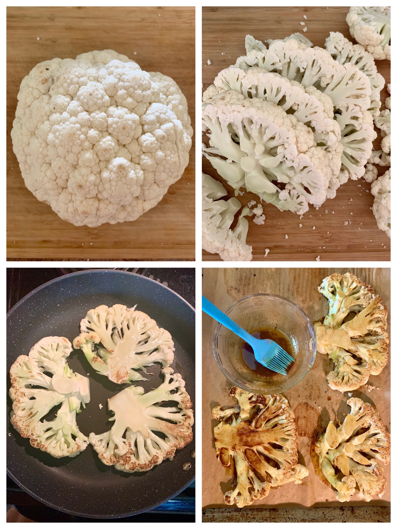 Turmeric Cauliflower Steaks with Chimichurri Sauce