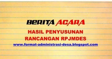 Kantor camat simpang pesak: alur penyusunan " rpjm desa" Contoh Berita Acara Penyusunan Rancangan RPJM Desa 2020 | FORMAT