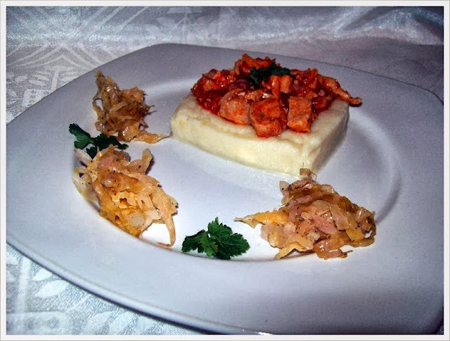 Piure de conopida cu piept de pui