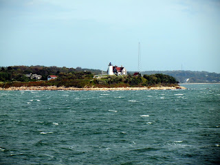 View of Nobska lighthouse off of the Martha's Vineyard ferry