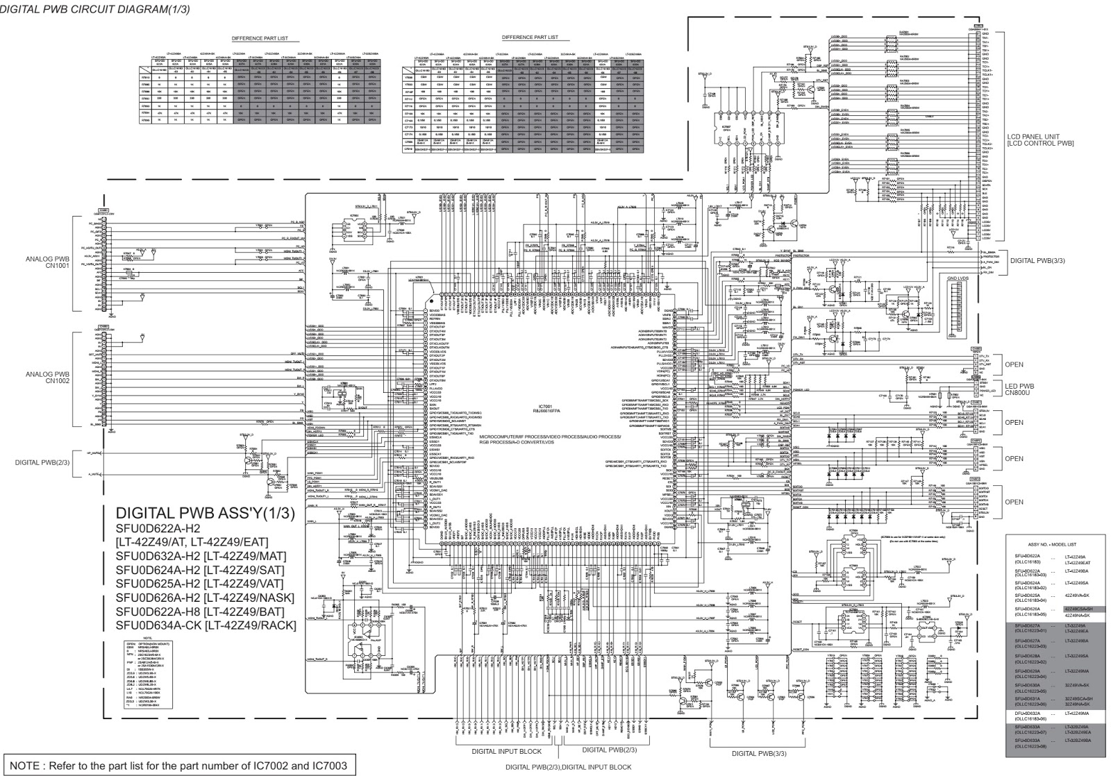 Schematic Diagrams: LT42Z49 JVC LCD TV SMPS schematic, digital