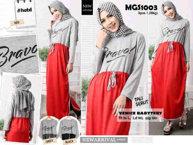 baju gamis detail kerut