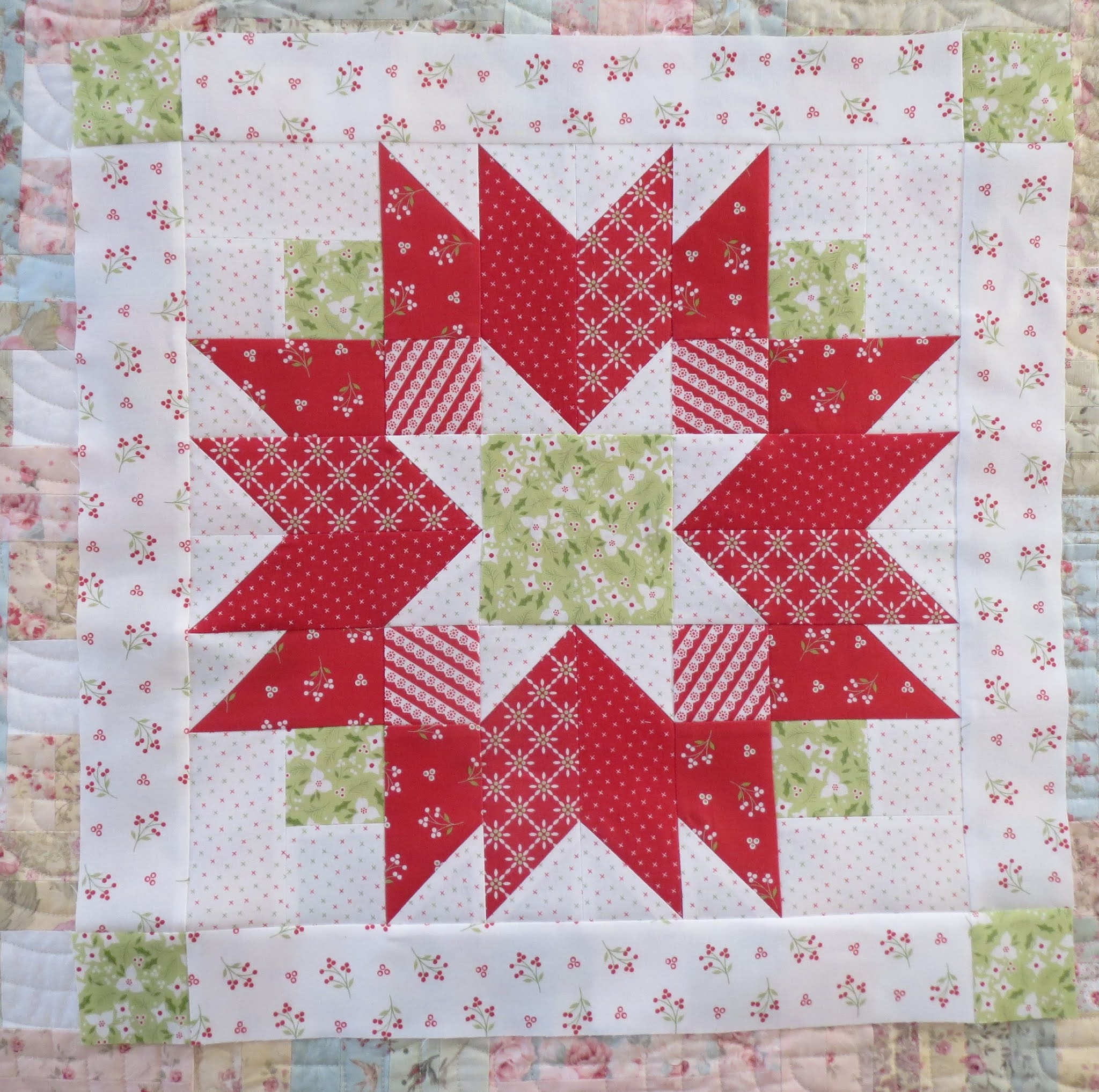 Quilting on Main Street Bachelor Button Mini Quilt