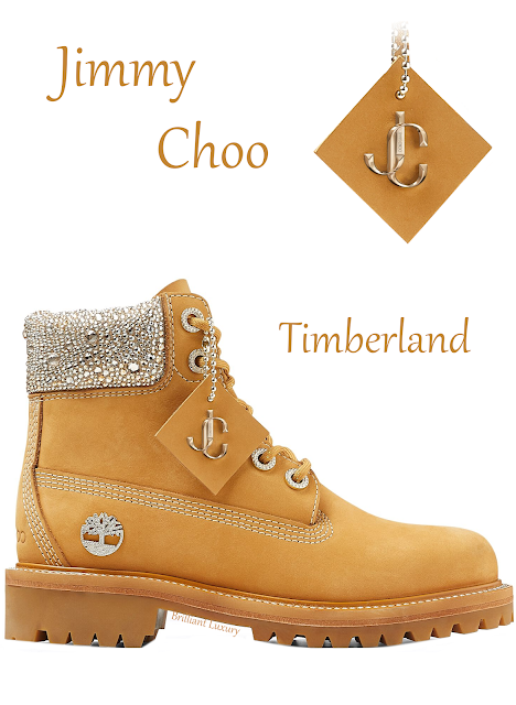 ♦Jimmy Choo Timberland wheat nubuck leather boots with crystal collar #jimmychoo #shoes #brilliantluxury