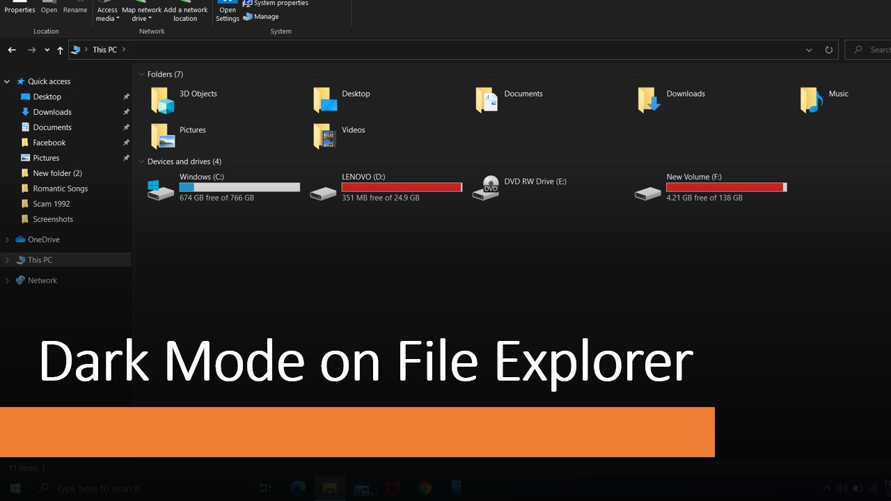File explorer dark mode not working foopoints